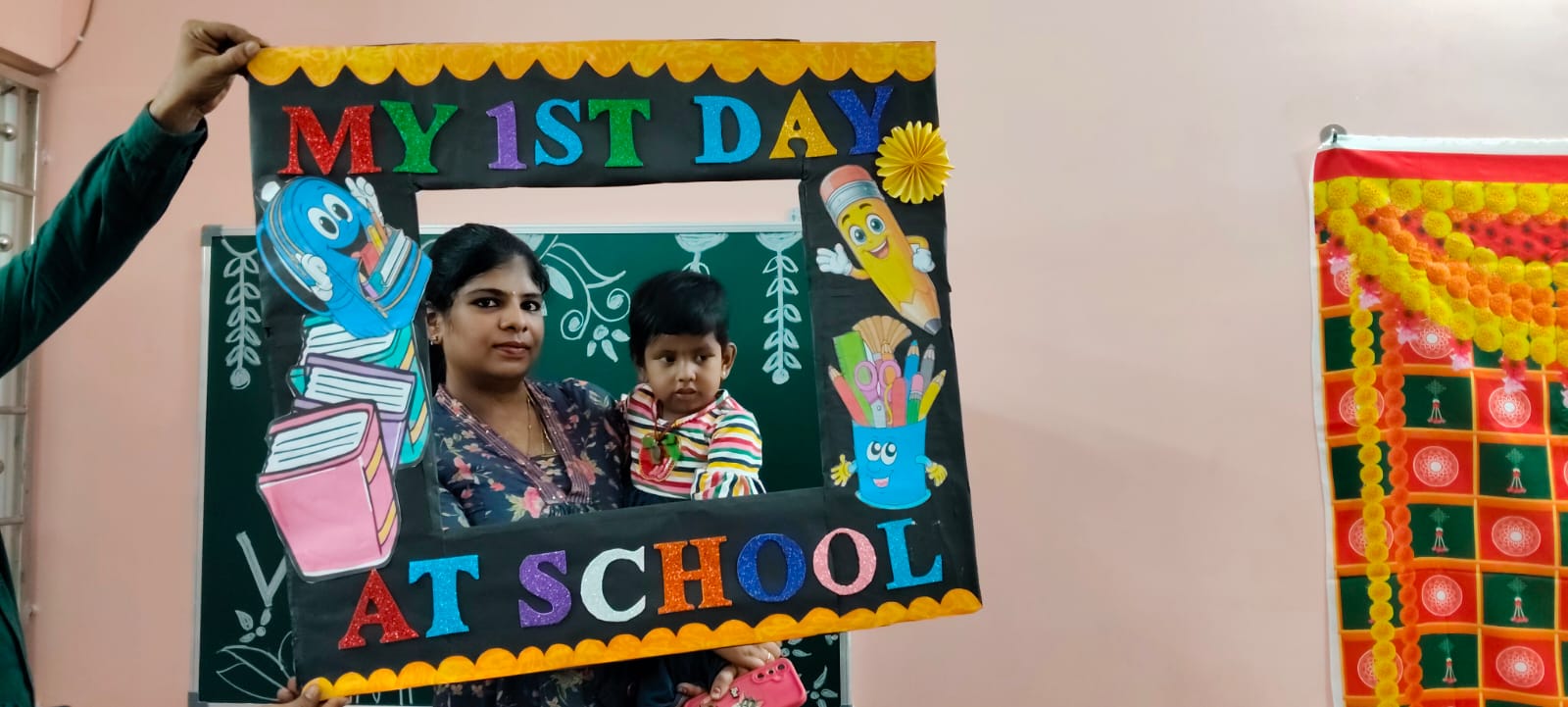 Happy learners at Vidhyarambham