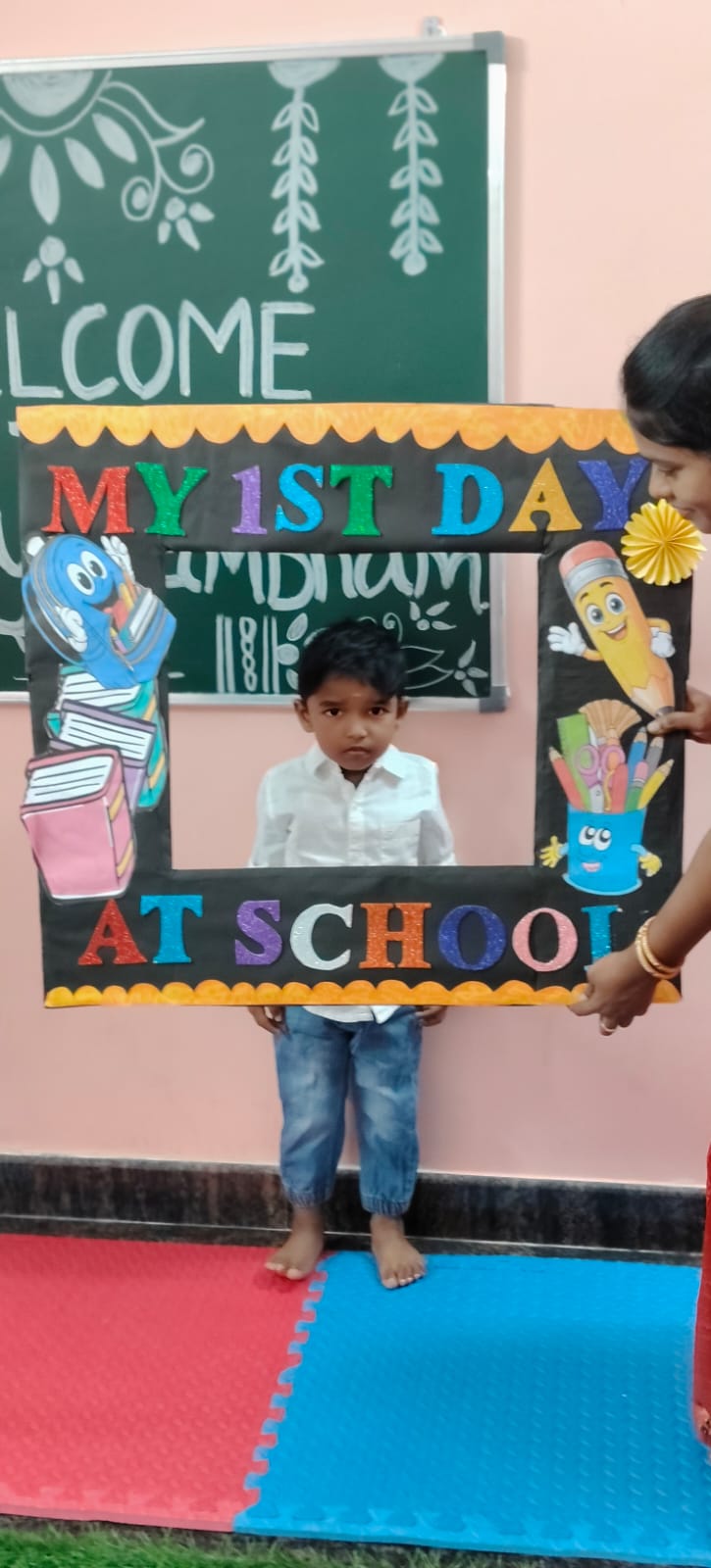 Ceremonial portrait at school